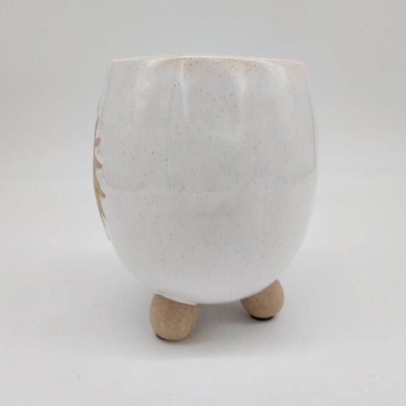 Ceramic Sun Face Planter Pot With Legs 6.25" High 4" Diameter - Picture 8 of 10